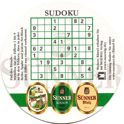 köln k-nw sünner sudoku 6b (rund215-rätsel 6)